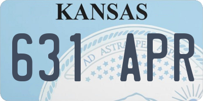 KS license plate 631APR