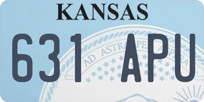 KS license plate 631APU