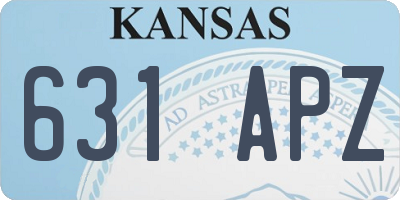 KS license plate 631APZ