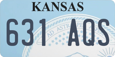 KS license plate 631AQS