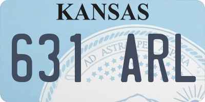 KS license plate 631ARL