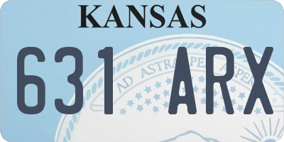 KS license plate 631ARX