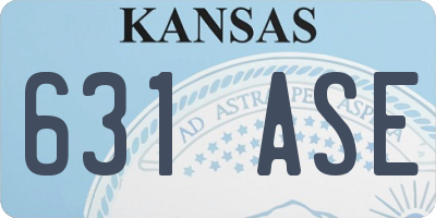 KS license plate 631ASE