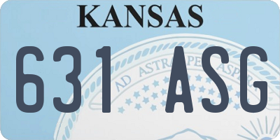 KS license plate 631ASG