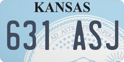 KS license plate 631ASJ