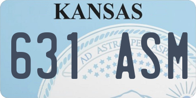 KS license plate 631ASM