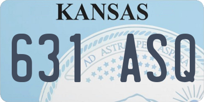 KS license plate 631ASQ