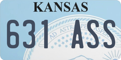 KS license plate 631ASS