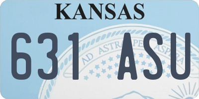 KS license plate 631ASU