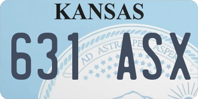 KS license plate 631ASX