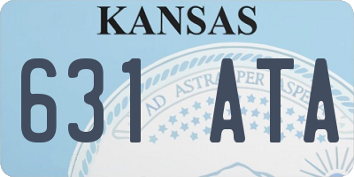 KS license plate 631ATA