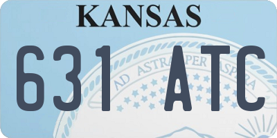 KS license plate 631ATC