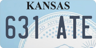 KS license plate 631ATE