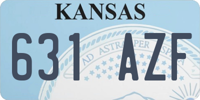KS license plate 631AZF