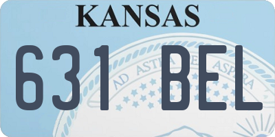 KS license plate 631BEL