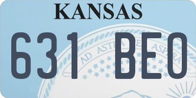 KS license plate 631BEO