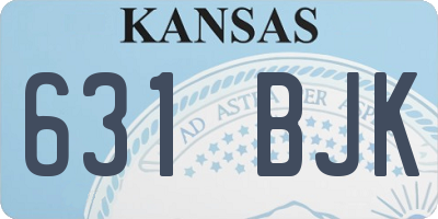 KS license plate 631BJK