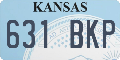 KS license plate 631BKP