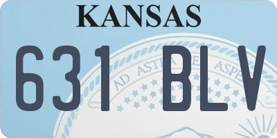 KS license plate 631BLV