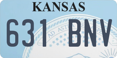 KS license plate 631BNV