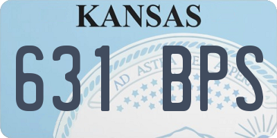 KS license plate 631BPS