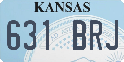 KS license plate 631BRJ