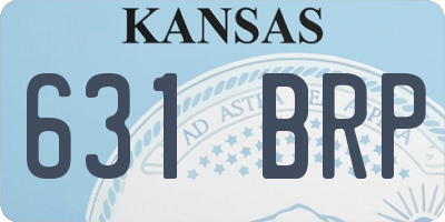 KS license plate 631BRP