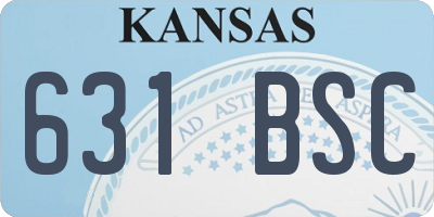 KS license plate 631BSC