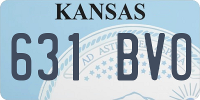 KS license plate 631BVO