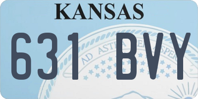 KS license plate 631BVY