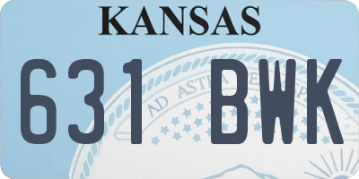KS license plate 631BWK