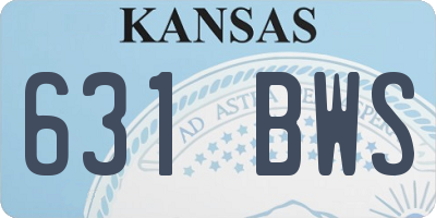 KS license plate 631BWS