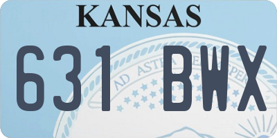 KS license plate 631BWX