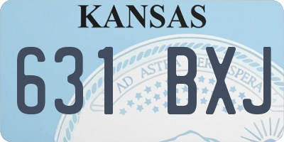 KS license plate 631BXJ