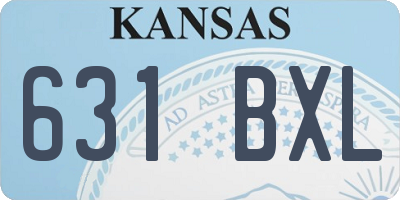 KS license plate 631BXL
