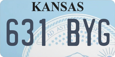 KS license plate 631BYG