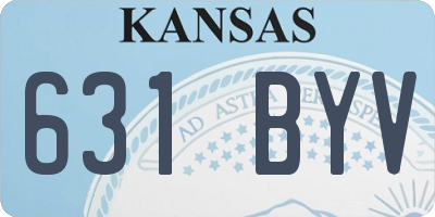 KS license plate 631BYV