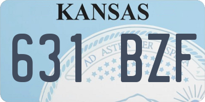 KS license plate 631BZF