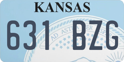 KS license plate 631BZG