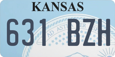 KS license plate 631BZH