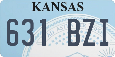 KS license plate 631BZI