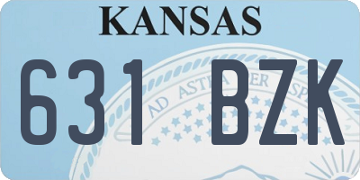 KS license plate 631BZK