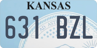KS license plate 631BZL