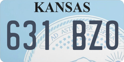 KS license plate 631BZO