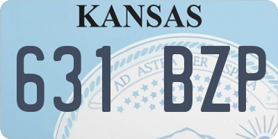 KS license plate 631BZP