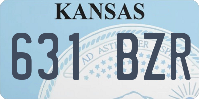 KS license plate 631BZR