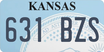 KS license plate 631BZS