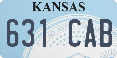 KS license plate 631CAB