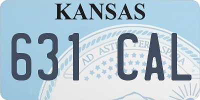 KS license plate 631CAL