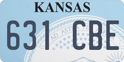 KS license plate 631CBE